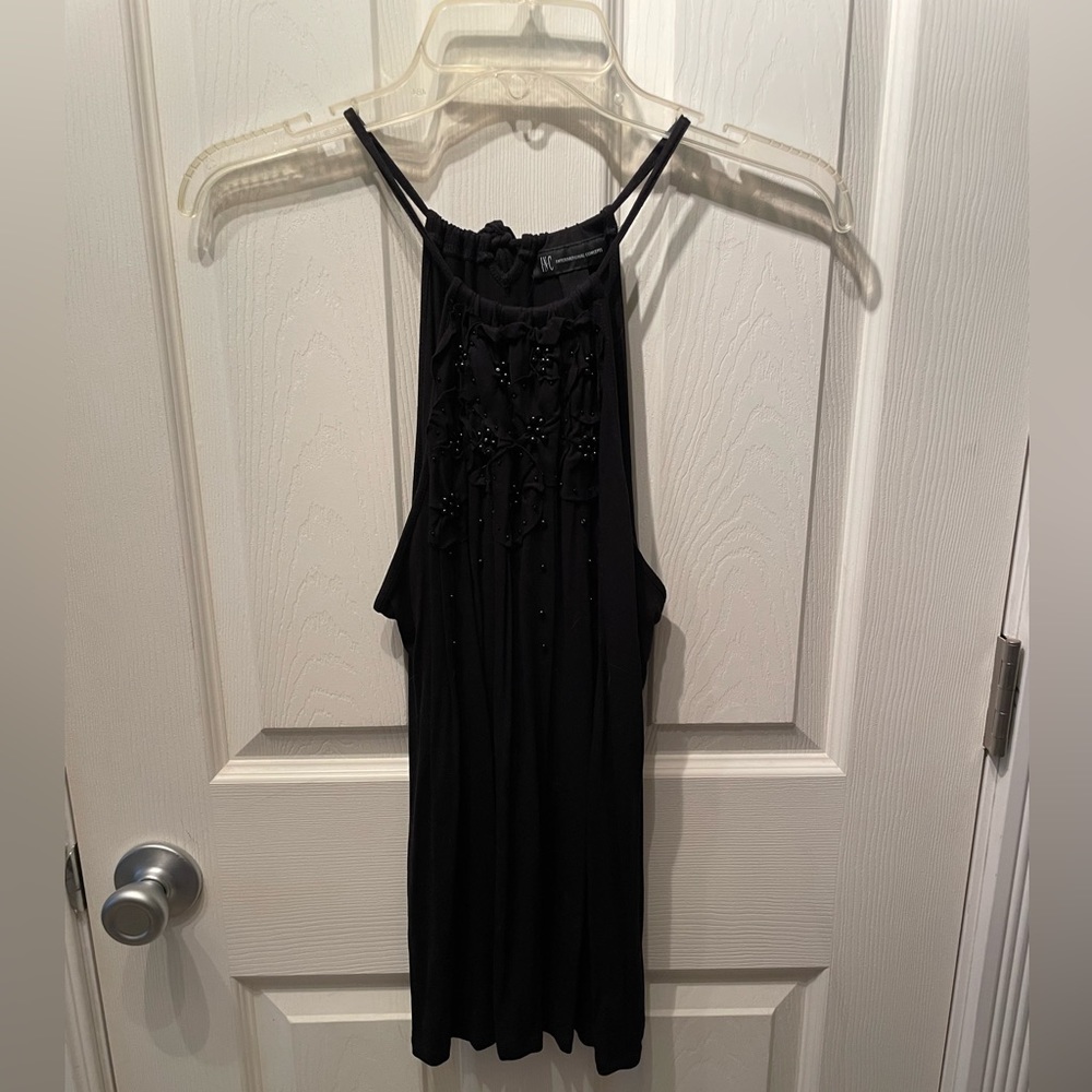 Halter Tank with Beaded Design